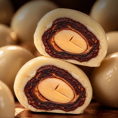 Curmale cu Migdală în Ciocolată cu Gust de Cheesecake